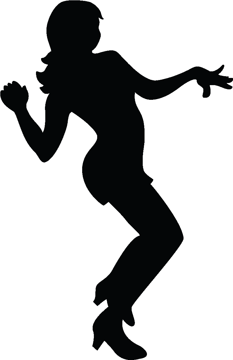 Sticker Danseuse Disco Ambiance Sticker Sb 0593 - Dancing Silhouettes (1200x1200), Png Download