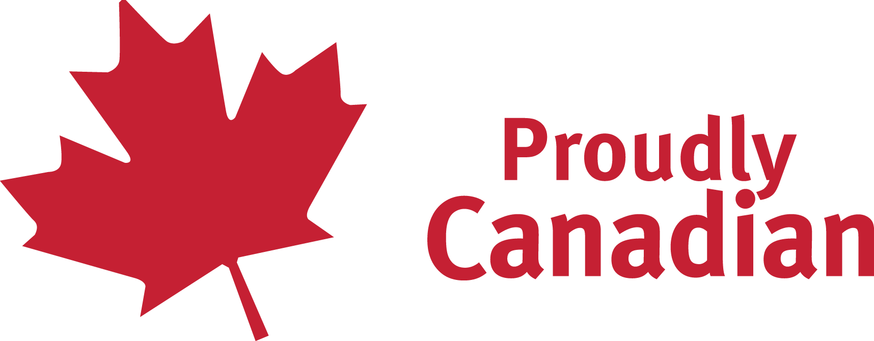 Maple Leaf Proudly Canadian (1716x670), Png Download