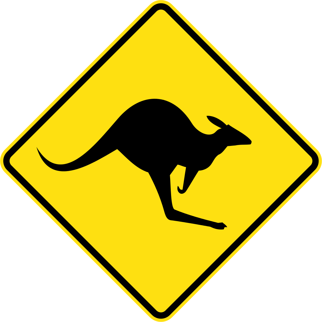 Australia Road Sign W5-29 - Australian Sign (1024x1024), Png Download