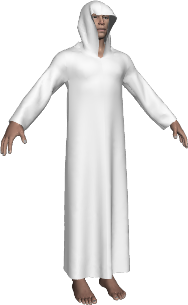 Cloak Template Sansar Male - Halloween Costume (576x720), Png Download
