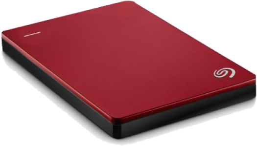 Seagate External Hard Drive 1tb Backup Plus Slim Portable - Seagate Backup Plus Slim 2tb Czerwony (600x600), Png Download