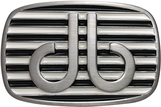 Black And White Stripe Buckle - Emblem (558x558), Png Download
