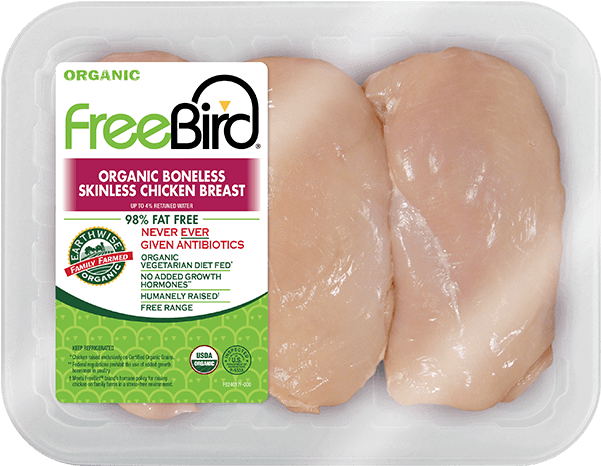 Organic Boneless Skinless Chicken Breast - Freebird (600x600), Png Download