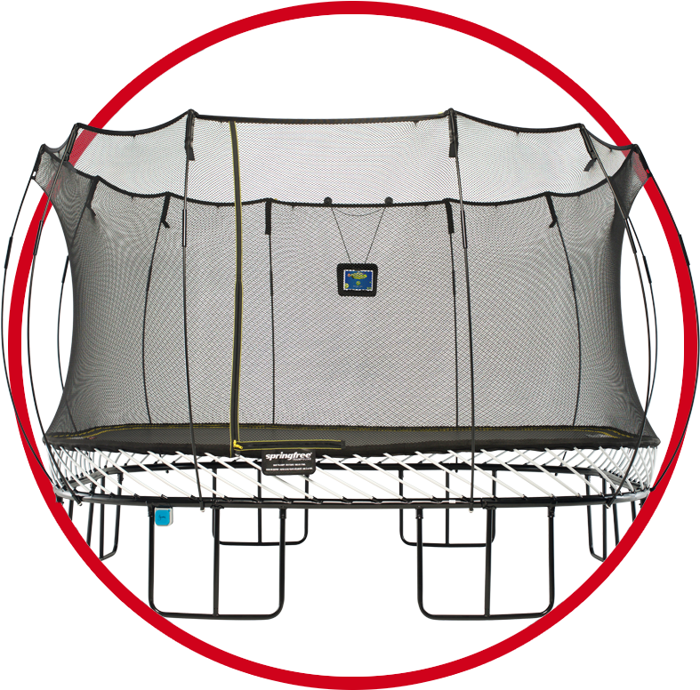 Hidden Frame - Springfree Oval Trampoline (830x820), Png Download