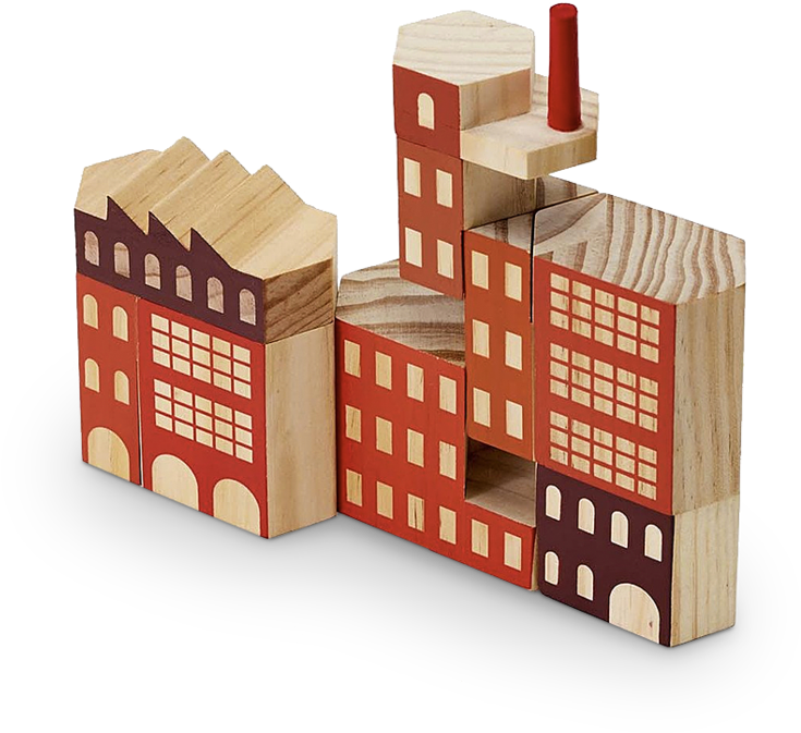 Areaware Factory Blockitecture V=1535137044 - Areaware Blockitecture Factory Classic Set (1024x838), Png Download