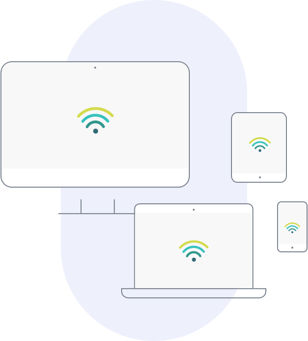 Wifi Devices - Circle (628x696), Png Download