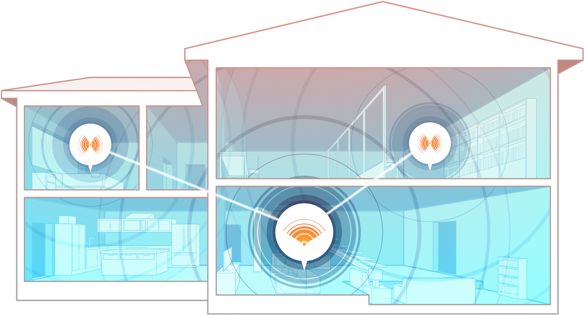 Simply Bits Whole Home Mesh Wifi Is The Solution You've - Wifi Home (1200x684), Png Download
