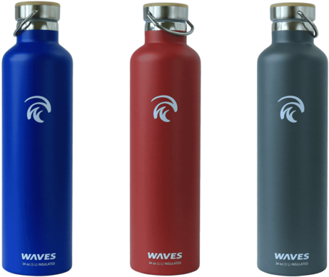 Water Bottle Waves (680x510), Png Download