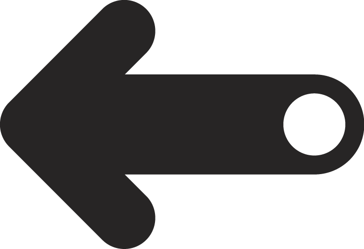 Left Arrow With White Dot Tail - 熊 (735x502), Png Download