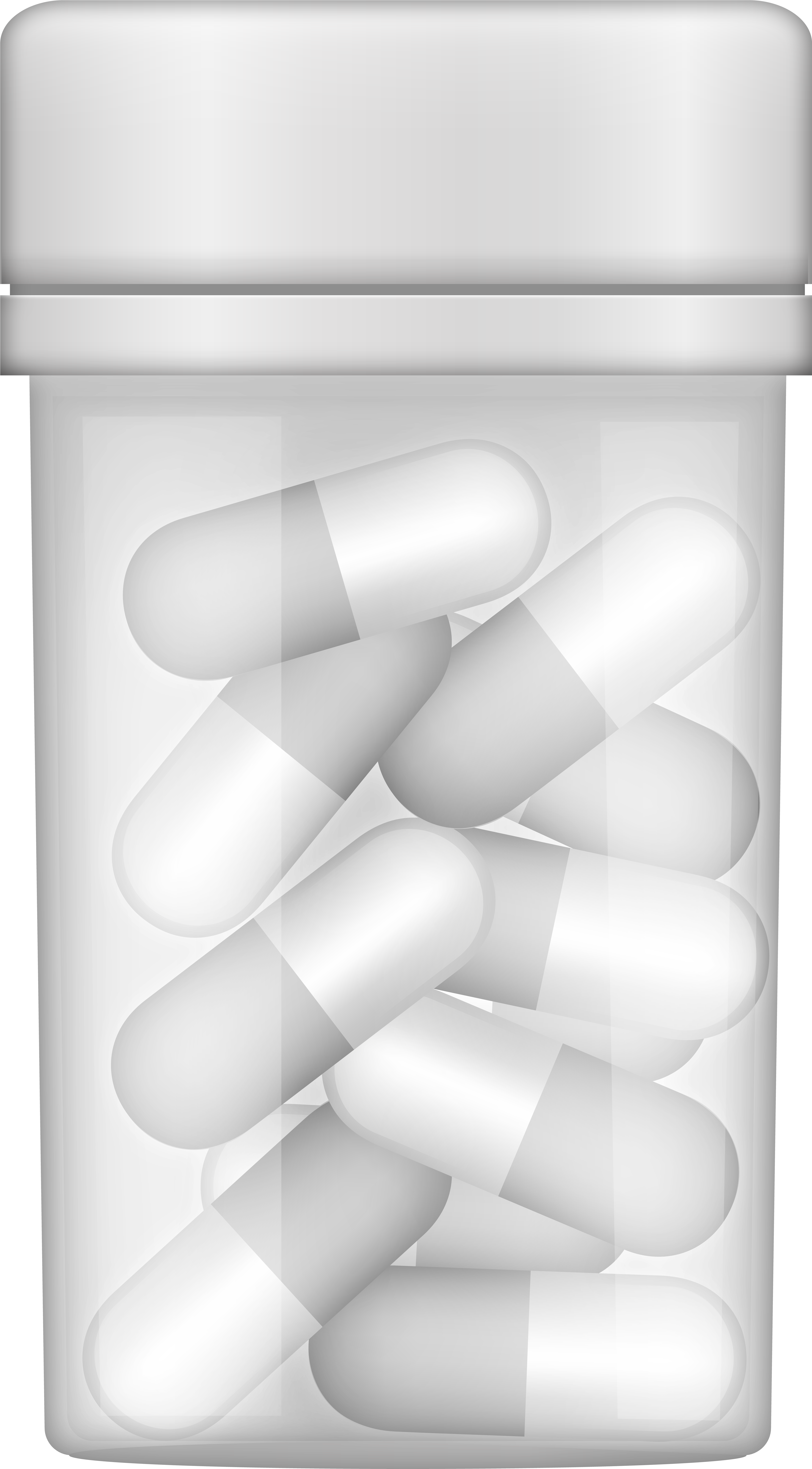 Bottle Of Pills Png Clip Art - Pill (4479x8000), Png Download