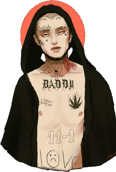 Model Image Graphic Image - 11 1 Lil Peep (424x954), Png Download