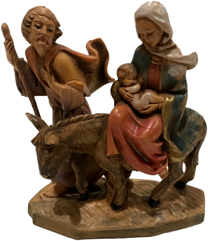 Religious Figurine Joseph Mary And Baby Jesus - Figurine (961x1280), Png Download