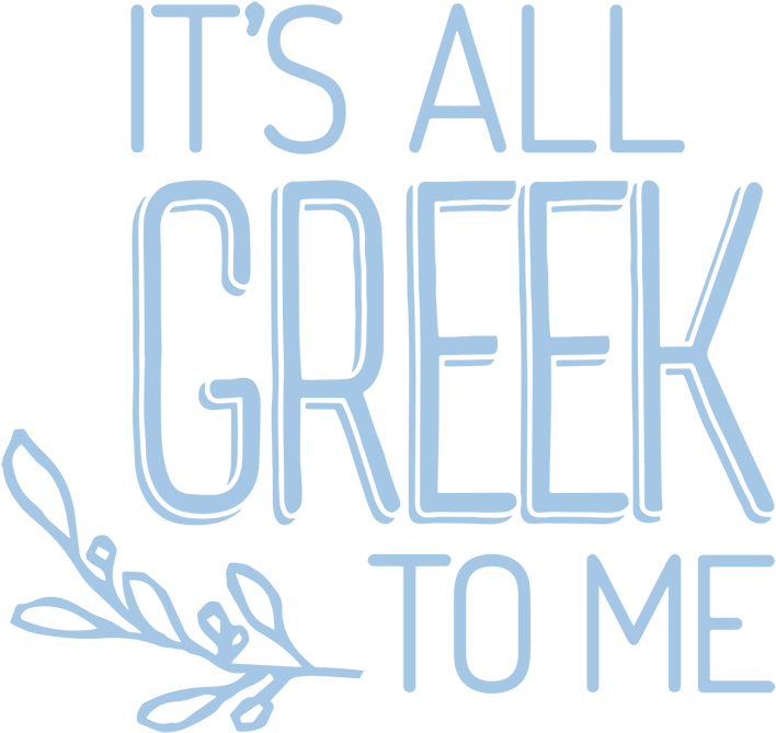 It's All Greek To Me Logo (800x770), Png Download