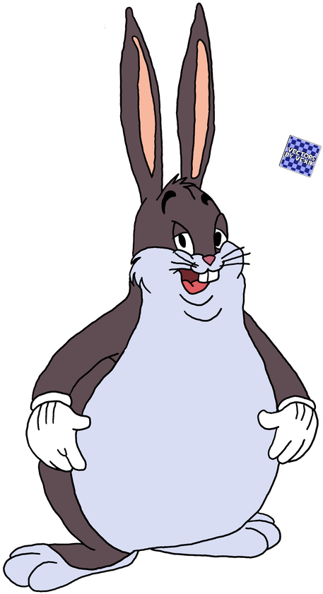 Big Chungus Fat Bugs Bunny Vector By Vexikkk Dcv33c0-pre - Big Chungus Gif (894x894), Png Download