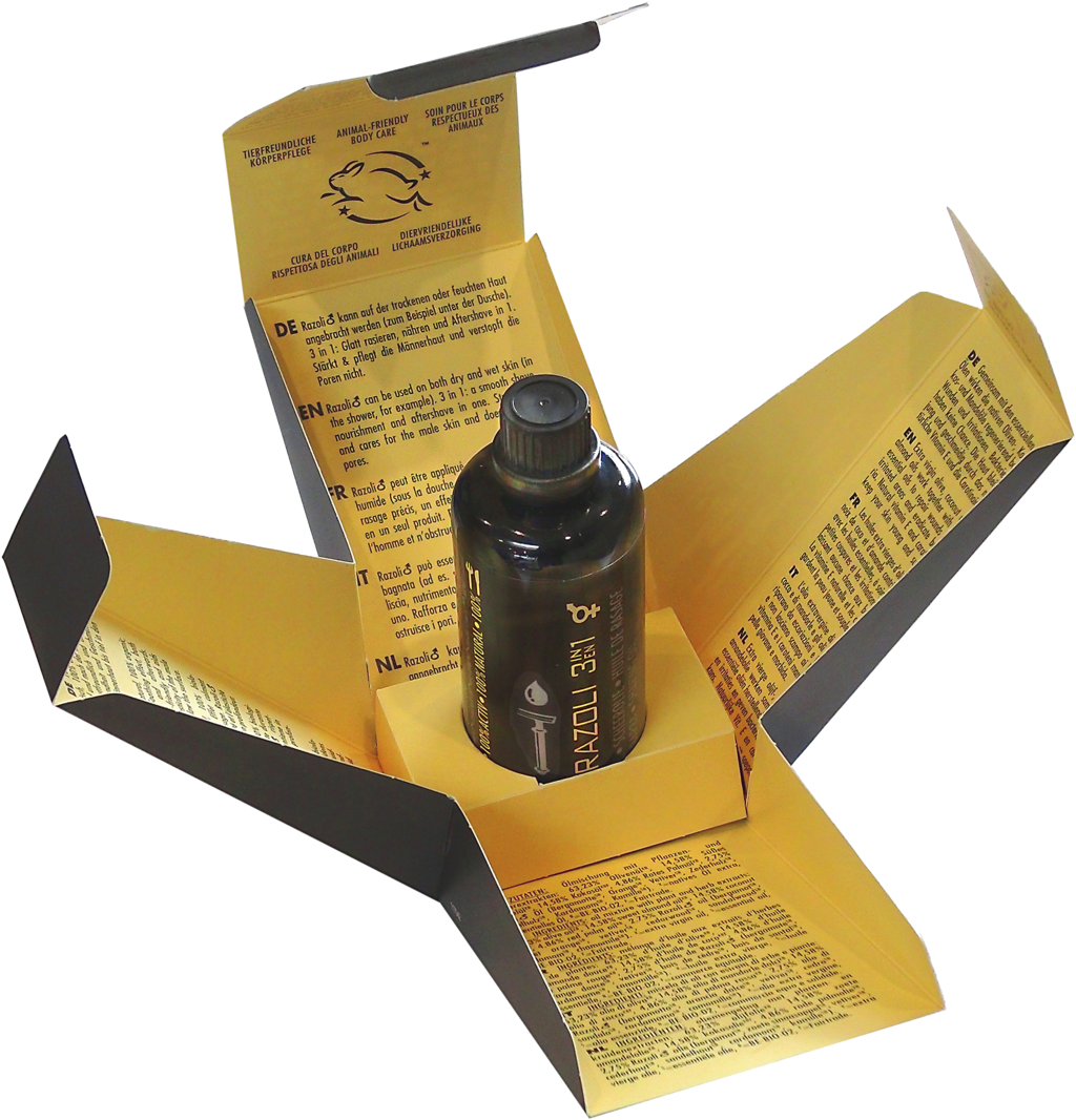 Download Amanprana Razoli Shaving Oil Man Open Package (1050x1080), Png Download