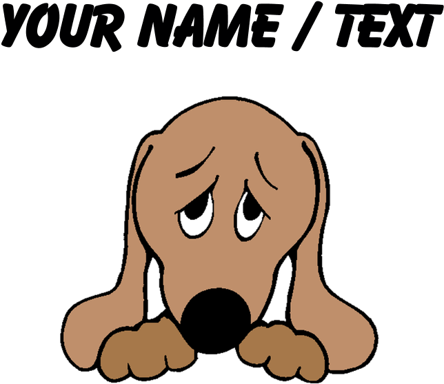 Custom Sad Dog Pillow Case - Sad Dog Face (700x700), Png Download