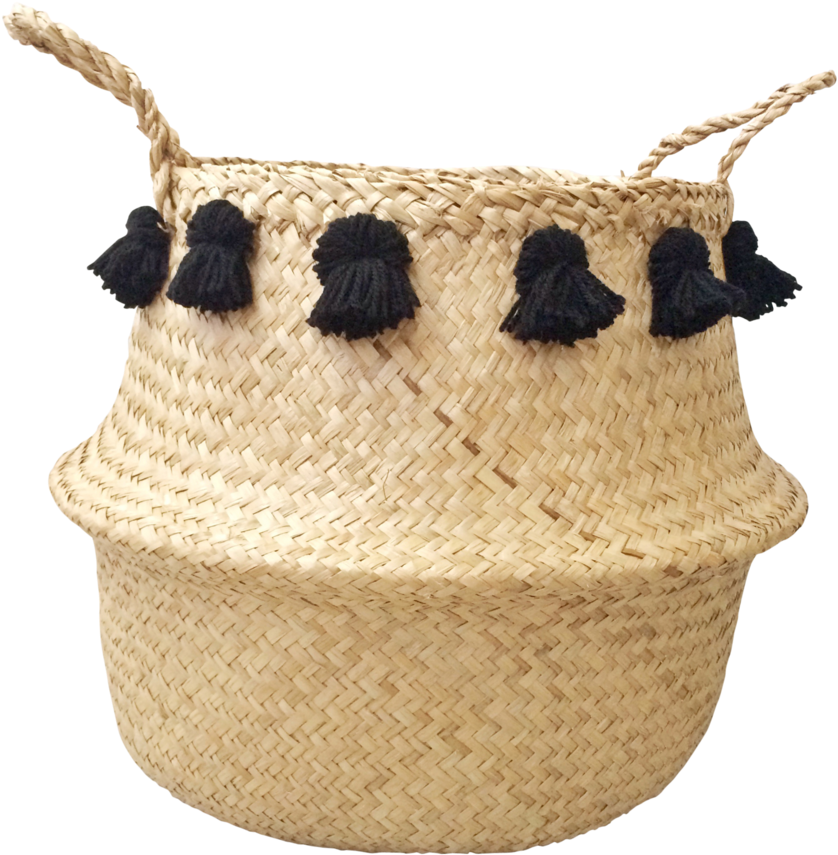 Black Tassel Basket - Tassel Basket Png (1024x1024), Png Download