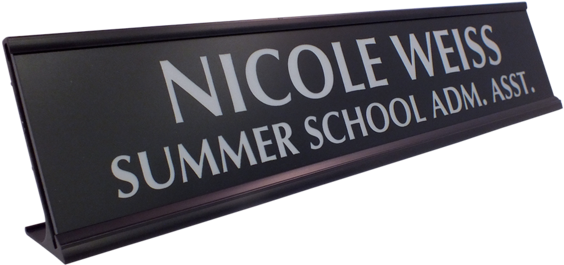 Engraved Name Plates W/frame - Signage (600x600), Png Download