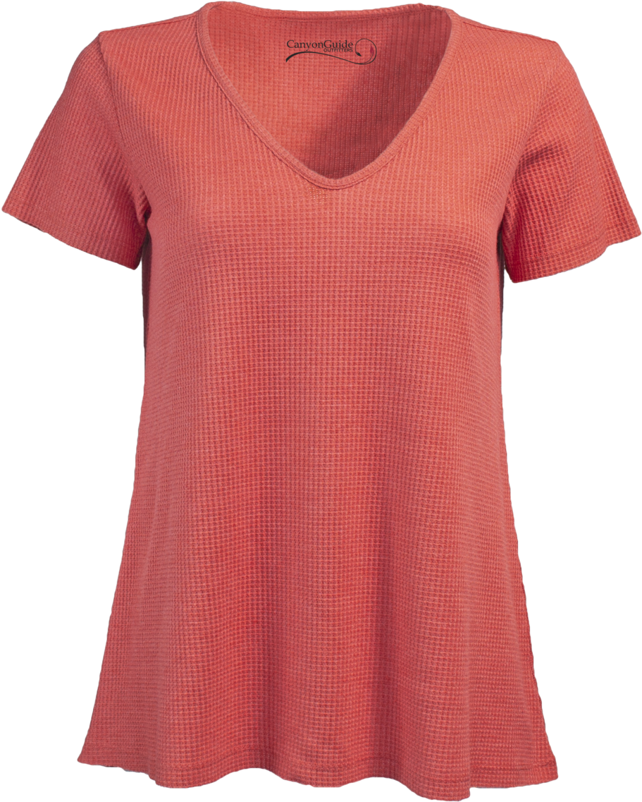 Ladies S S Thermal V Neck - Day Dress (1000x1224), Png Download