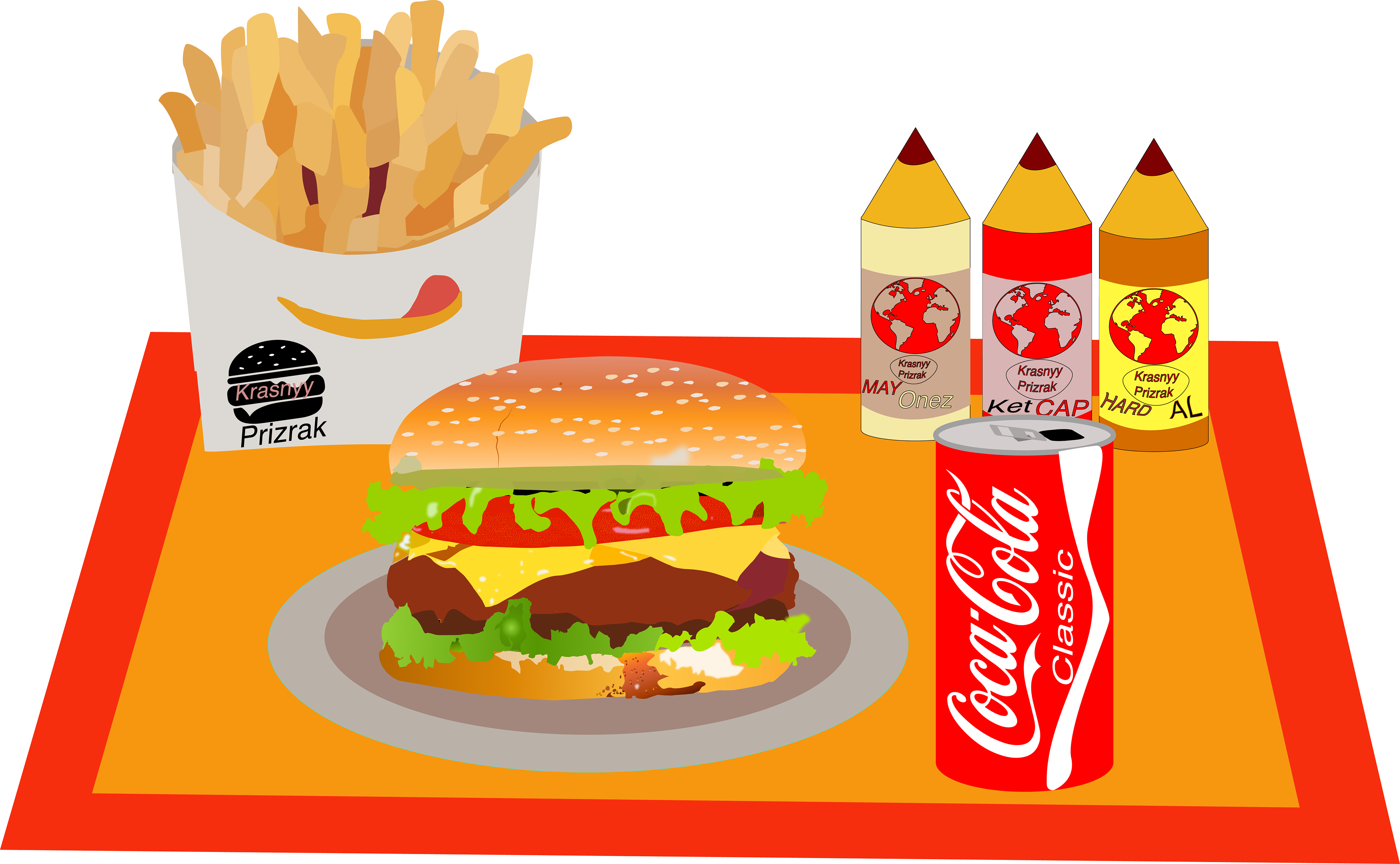 Hamburger Menu - French Fries (3840x2370), Png Download