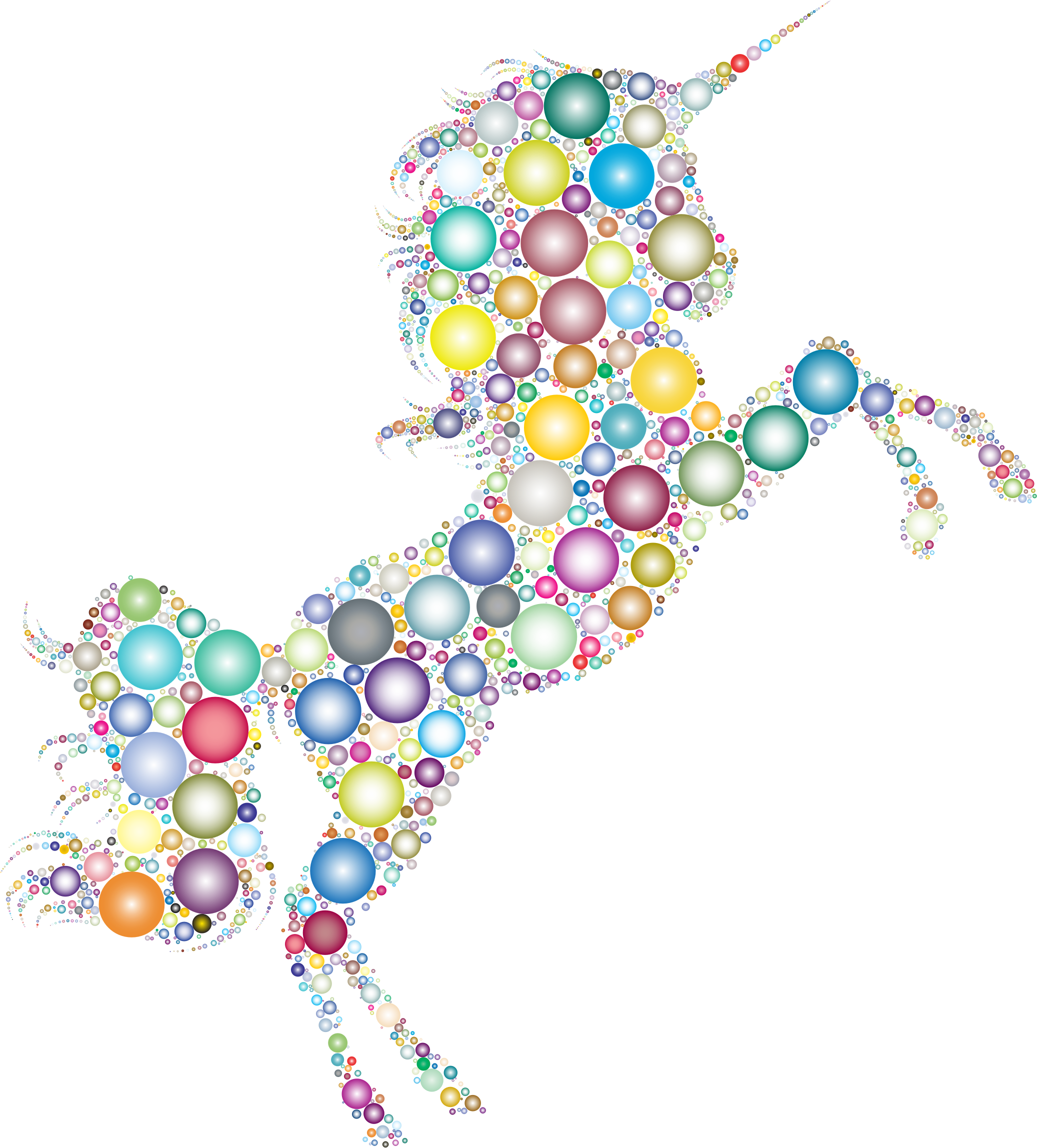 This Free Icons Png Design Of Prismatic Unicorn Silhouette (2074x2296), Png Download