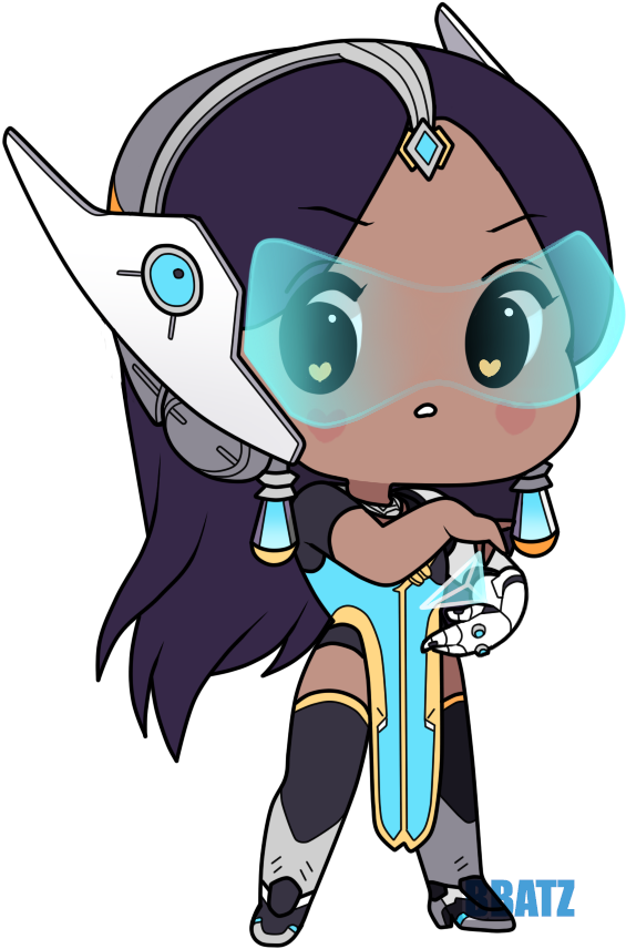 "why Do You Struggle" - Symmetra Overwatch Chibi (575x878), Png Download