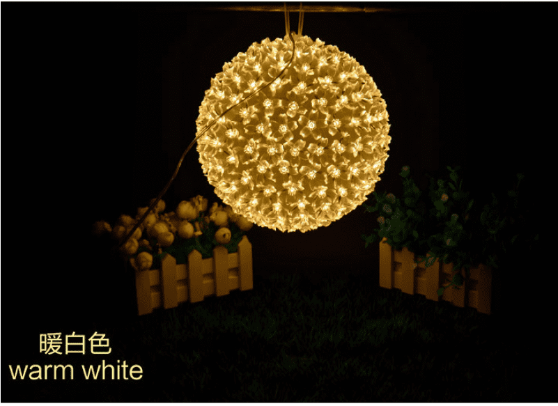 Outdoor Christmas Decorations Led String Light Flower - Paper Lantern (800x800), Png Download
