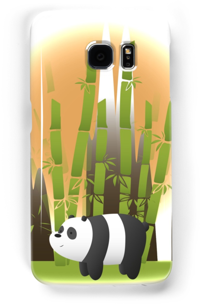 Panda & Bamboo - Giant Panda (500x700), Png Download