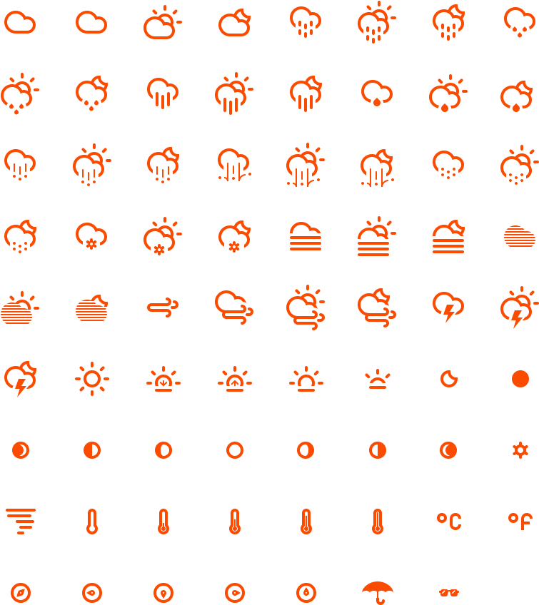 Climacons - Weather Icons Png Free (800x900), Png Download