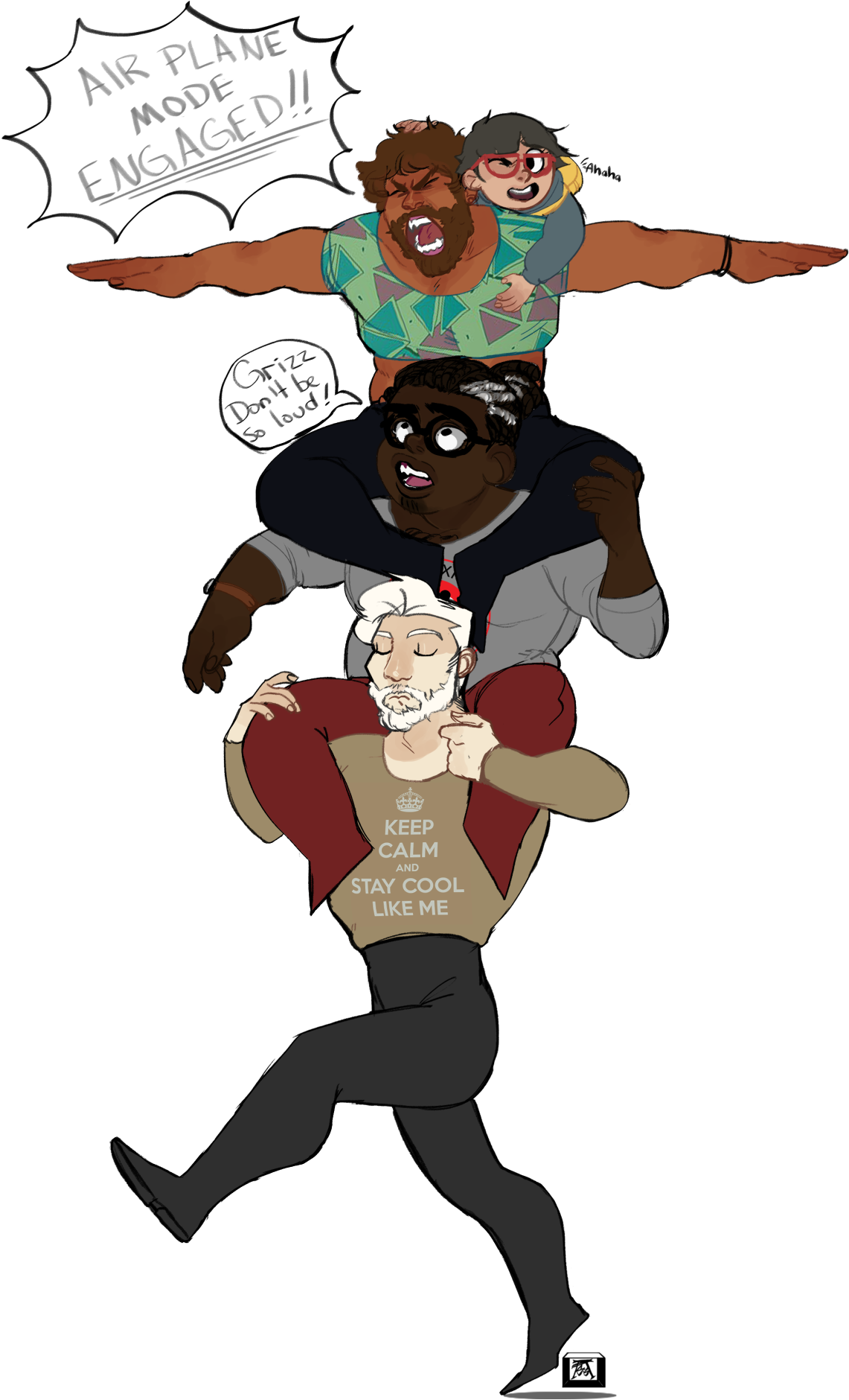 Humanized Bare Bears Chloe Grizz Panda (african-american) - We Bare Bears Humanized Nsfw (1169x1920), Png Download