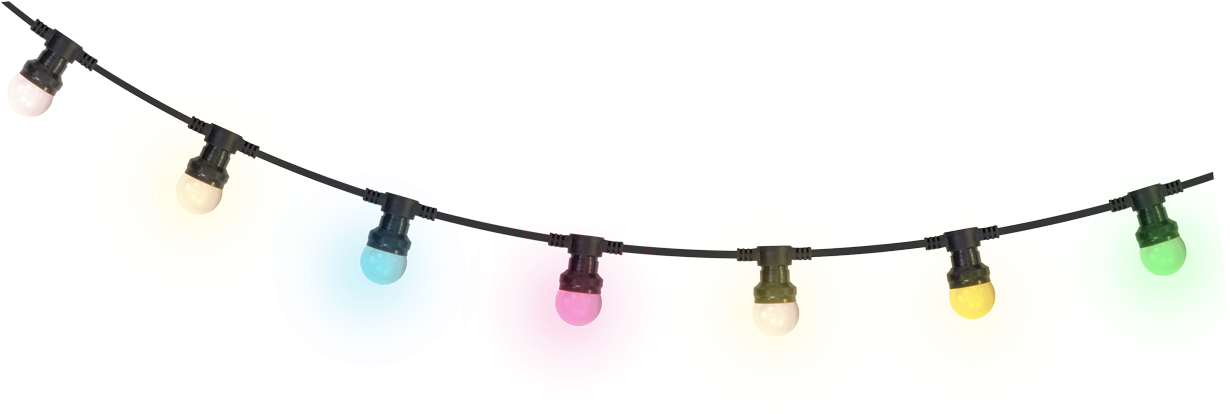 Lyskæder Transparent (1400x442), Png Download
