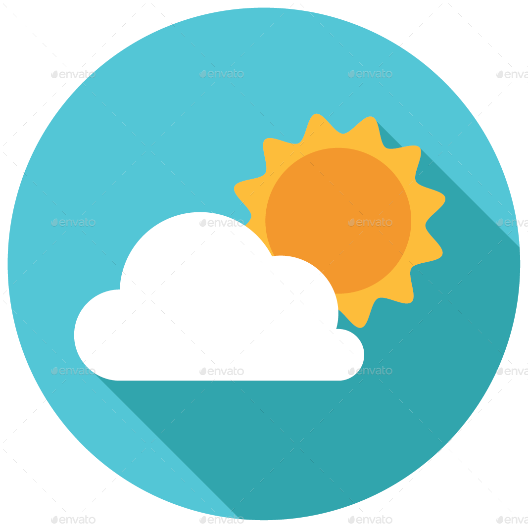 Image Set/png/256x256 Px/weather Icon - Weather Flat Icon Png (1067x1067), Png Download