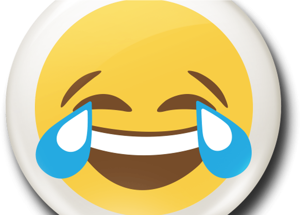 Beer Emoji The Badge Works - Face With Tears Of Joy Emoji (1368x855), Png Download