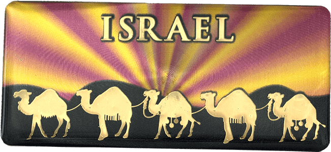 Camel Caravan Shiny Magnet - Label (650x650), Png Download