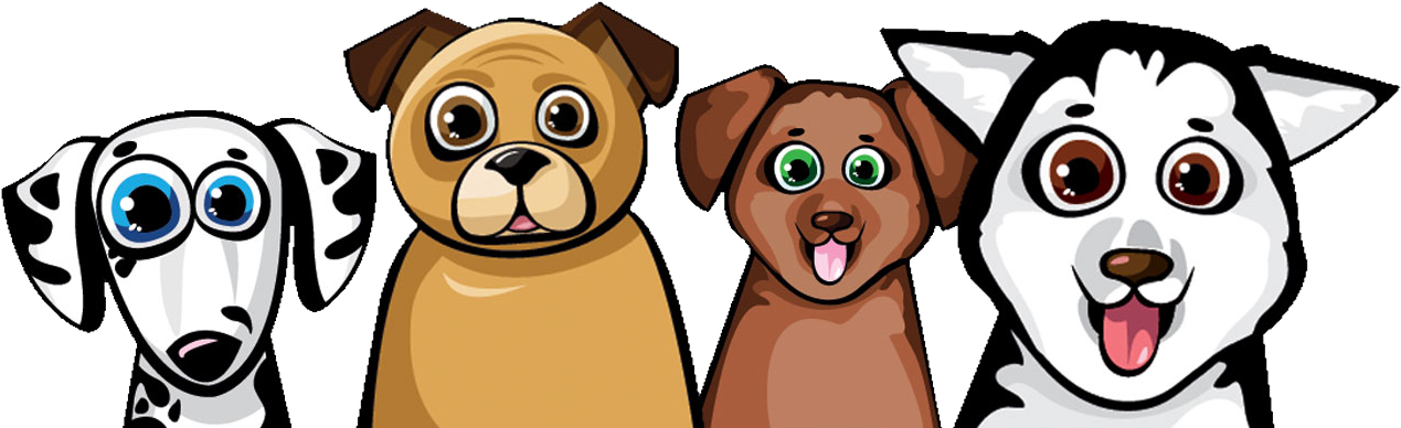 A Happy Dog Parent Starts With An Exhausted Dog - Cartoon (1298x396), Png Download