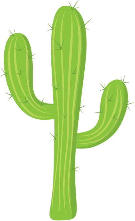 Cactus Clipart Party - Western Cactus Clipart (434x709), Png Download
