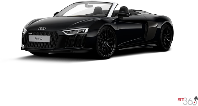 2017 Audi R8 Spyder - 2018 Audi R8 Quattro Spyder V10 All Black (640x480), Png Download