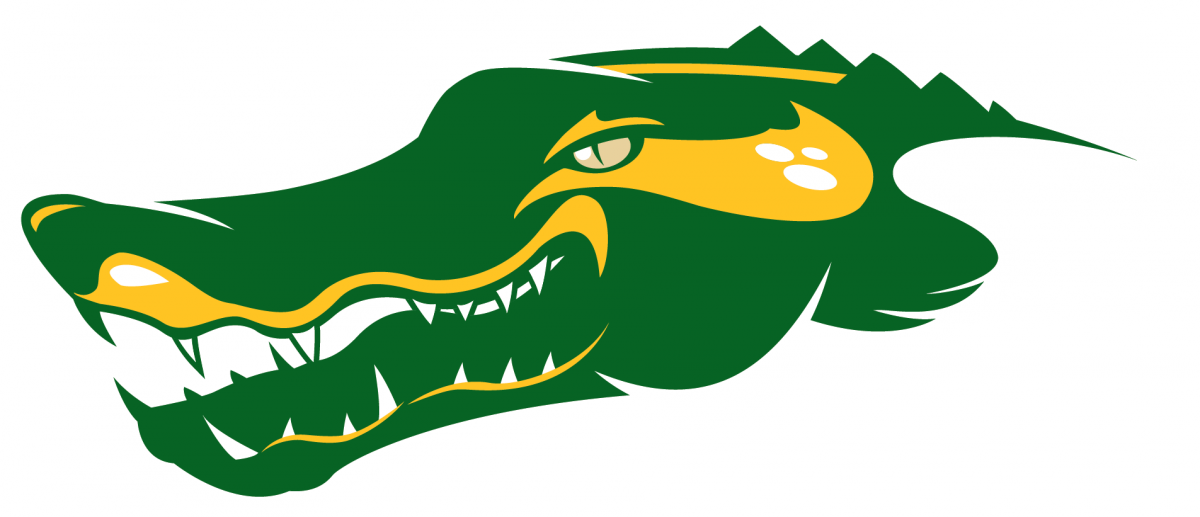 Gators Head 0 - San Jac North Mascot (1200x517), Png Download