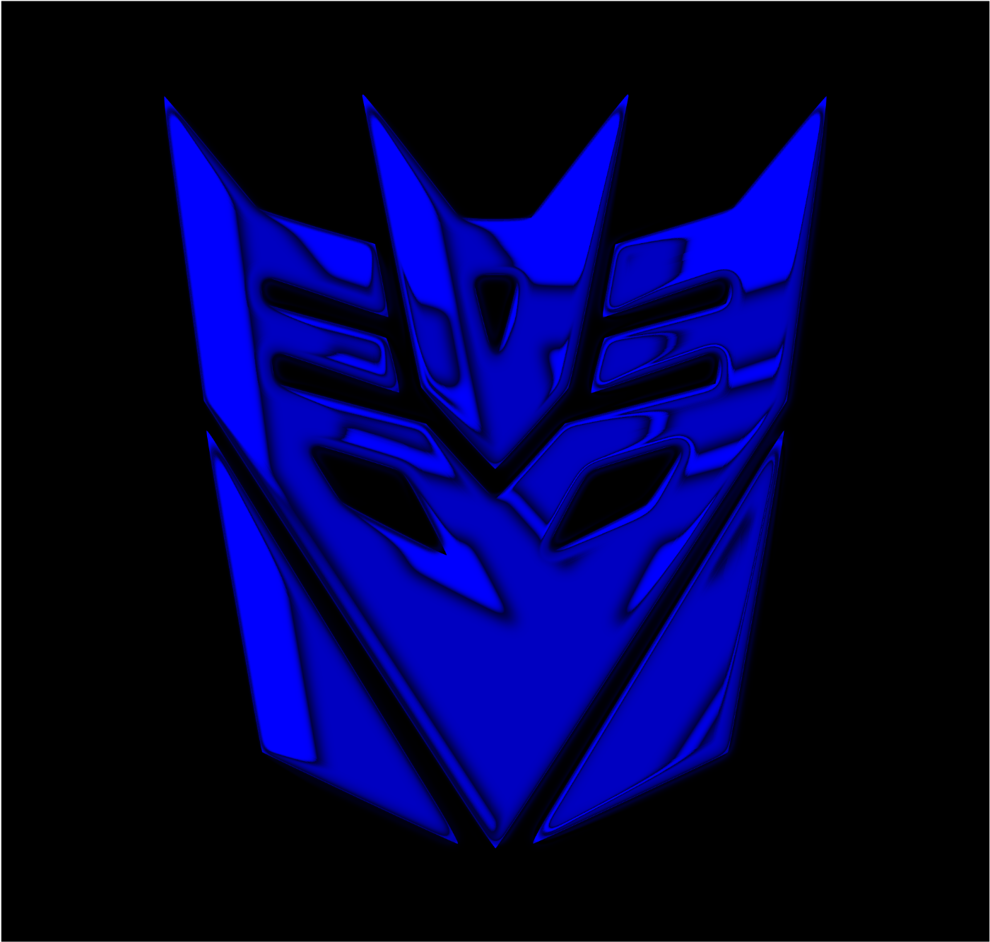 Transformers Decepticon Chrom Blau 2x Aufkleber Sticker - Emblem (1406x1600), Png Download
