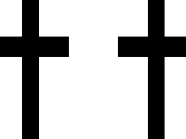 Cross Clipart Black And White Png (640x480), Png Download