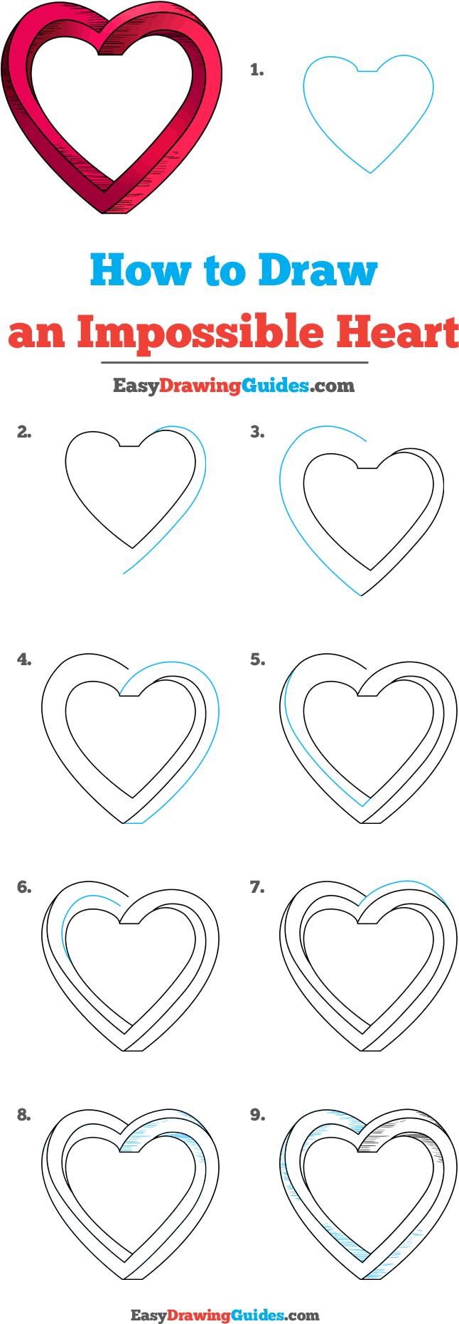 How To Draw Impossible Heart - Nothing With Nobody All Alone (736x1922), Png Download