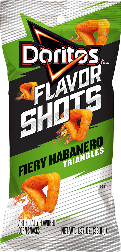 Doritos Flavor Shots Fiery Habanero Triangles - Doritos Flavor Shots (500x1041), Png Download