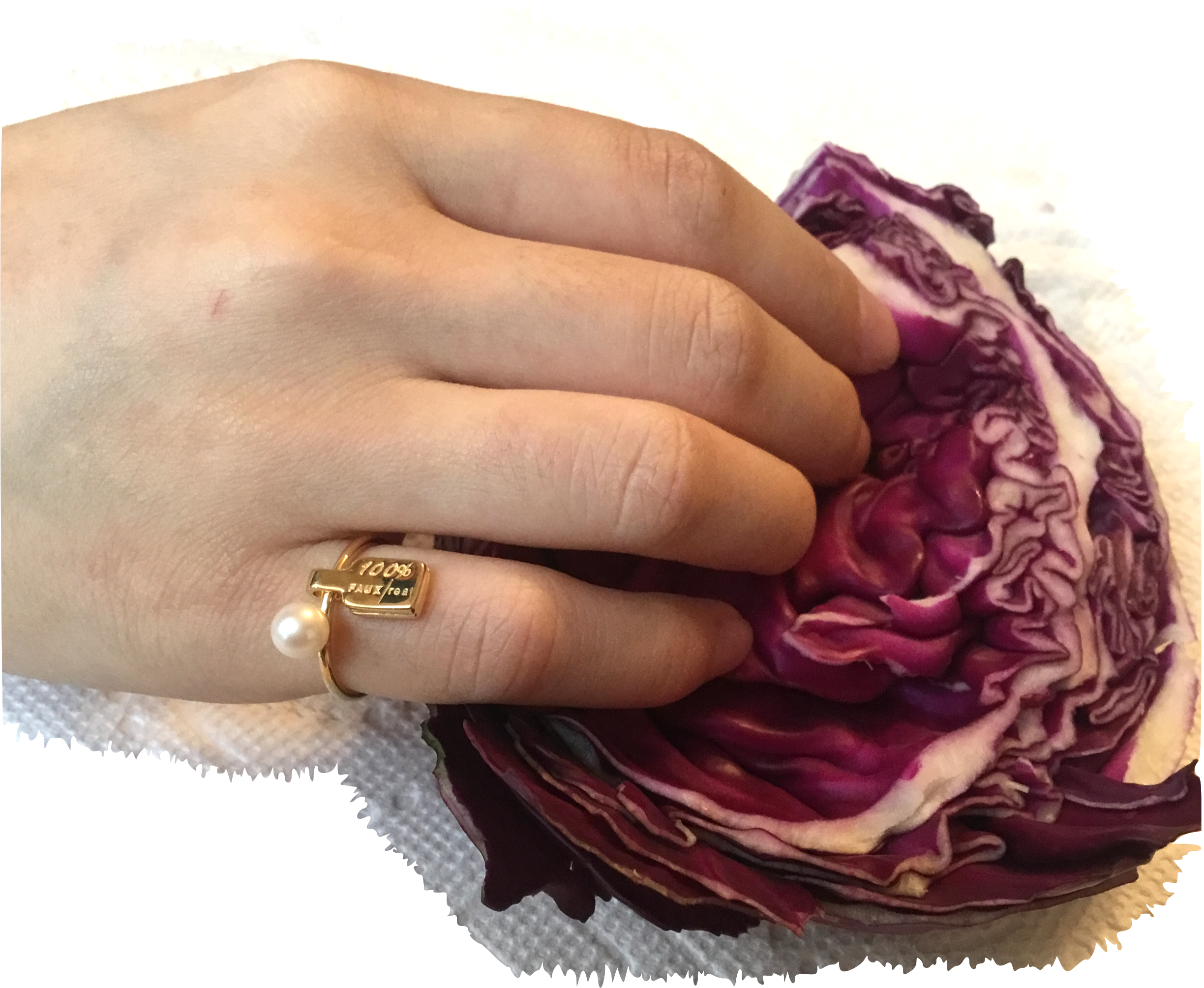 Shopping Fruits And Veggies Ring Black Onyx (2448x2009), Png Download