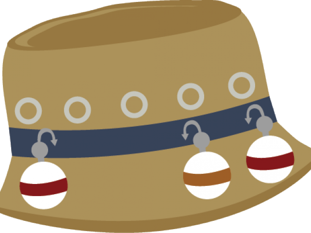 Fishing Rod Clipart Transparent Background - Fishing Hat Clipart Png (640x480), Png Download