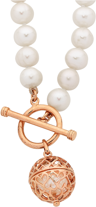 Sterling Silver Pearl Necklet - Locket (606x774), Png Download