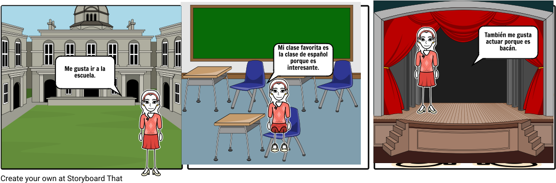 Me Gusta La Escuela Y El Espanol - Cartoon (1164x385), Png Download