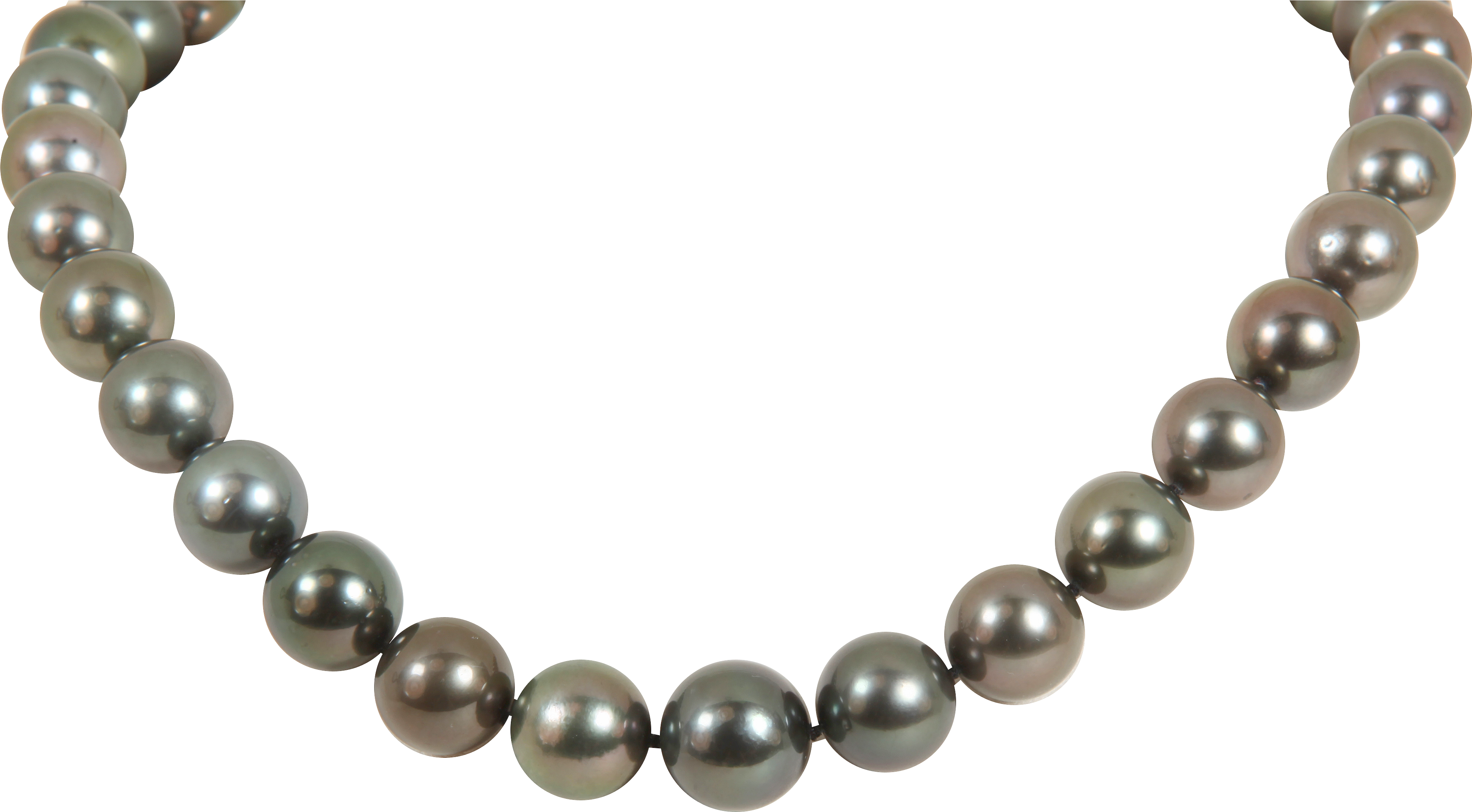 Black South Sea Pearl Necklace - Mala Black And White (5616x3744), Png Download