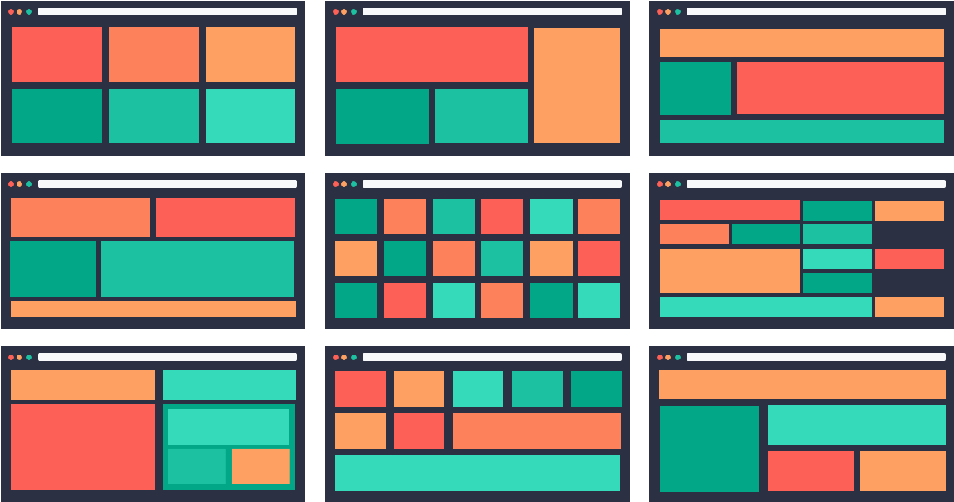 Choose The Space, Size And Location Of Different Grid - Art (1400x758), Png Download