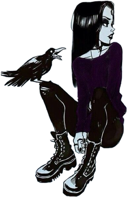 447 X 693 3 - Dark Girl Raven (447x693), Png Download