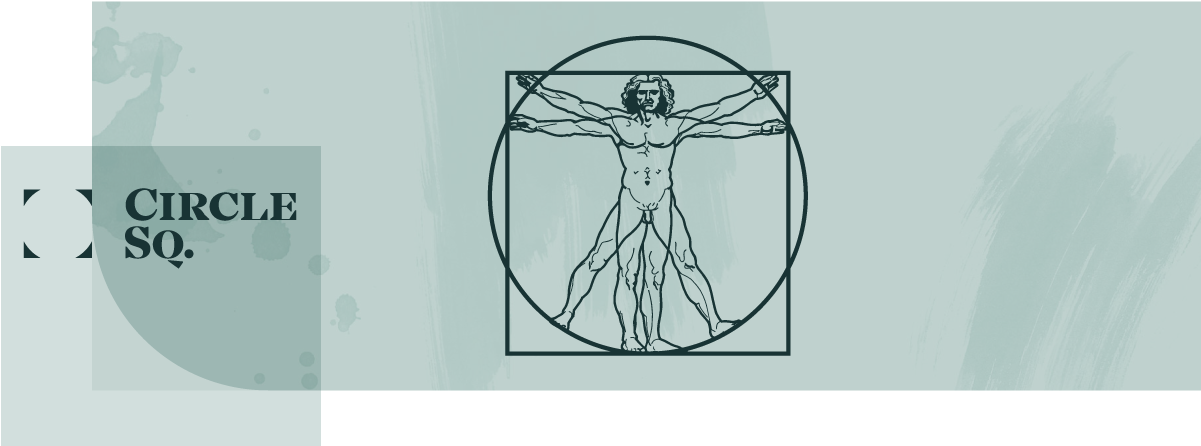 What's More, Leonardo's Vitruvian Man Solves The Mathematical - Figure Drawing (1200x500), Png Download
